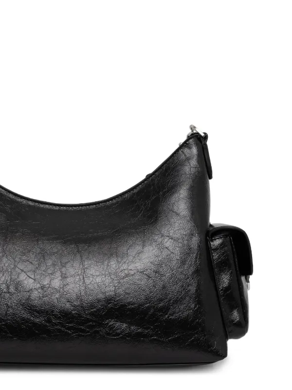 バッグ archive DKNY city leather shoulder bag DKNY CITY SHOULDER SATCHEL TRAVEL TOTE HANDBAG BLACK CROC