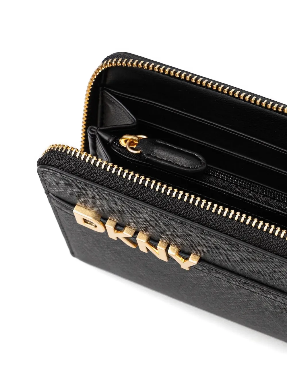 DKNY Portemonnee met logoplakkaat Zwart