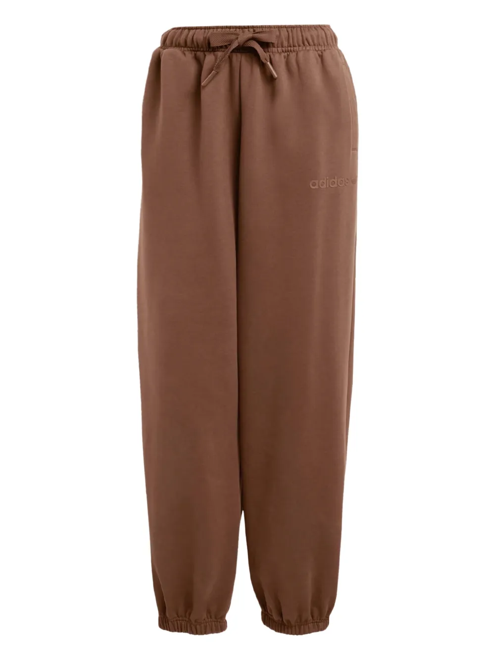 Adidas Originals Essentials Printed-logo Track Pants In Brown