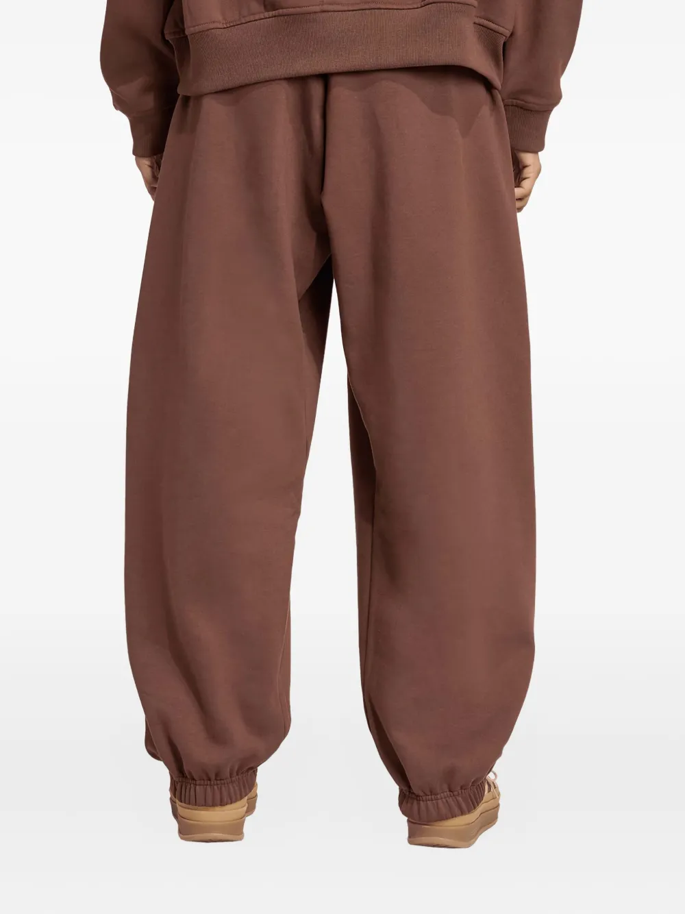 Adidas Originals Essentials Printed-logo Track Pants In Brown