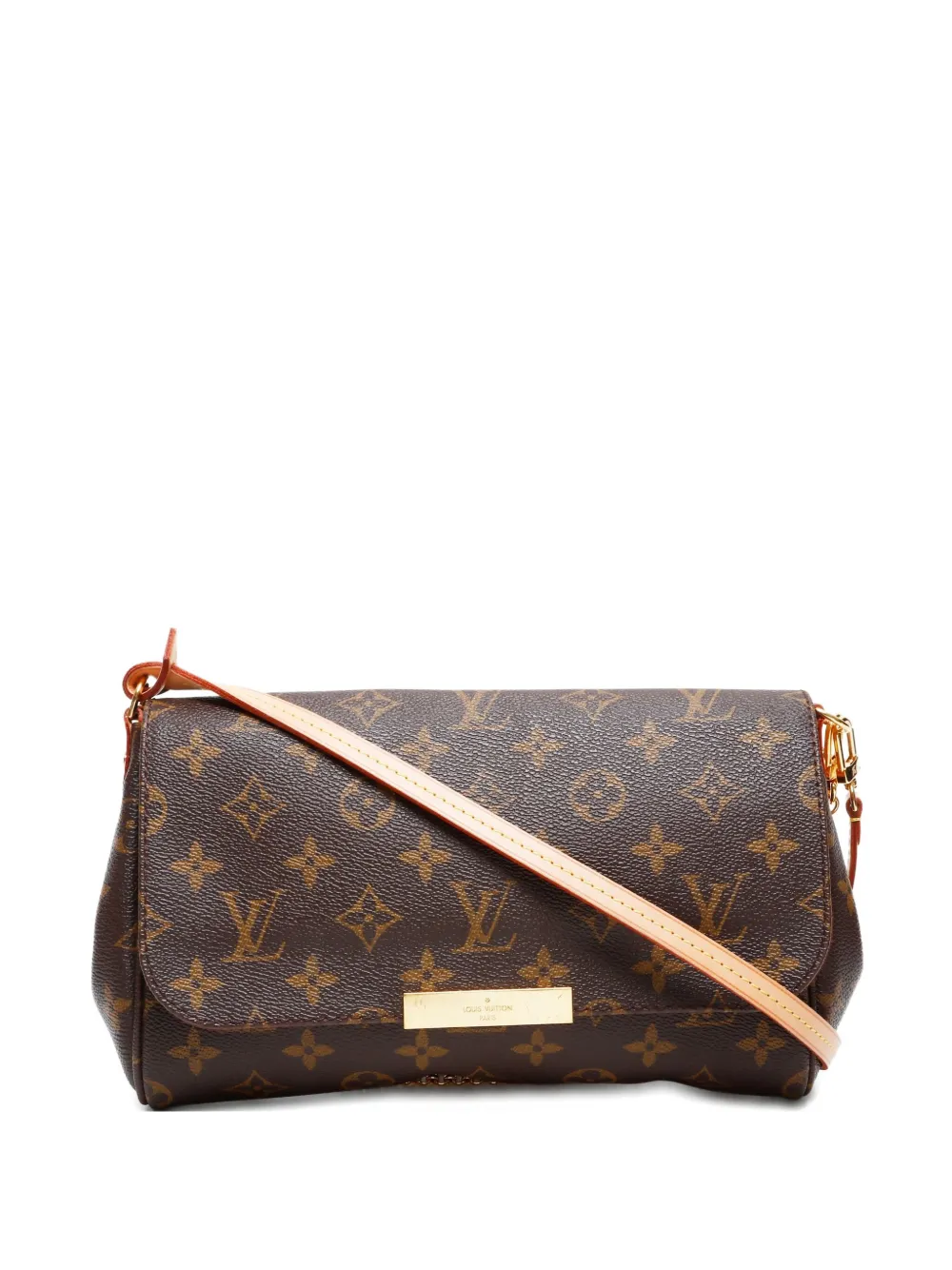 Pre-owned Louis Vuitton 2013 Monogram Favorit Mm Shoulder Bag In Brown