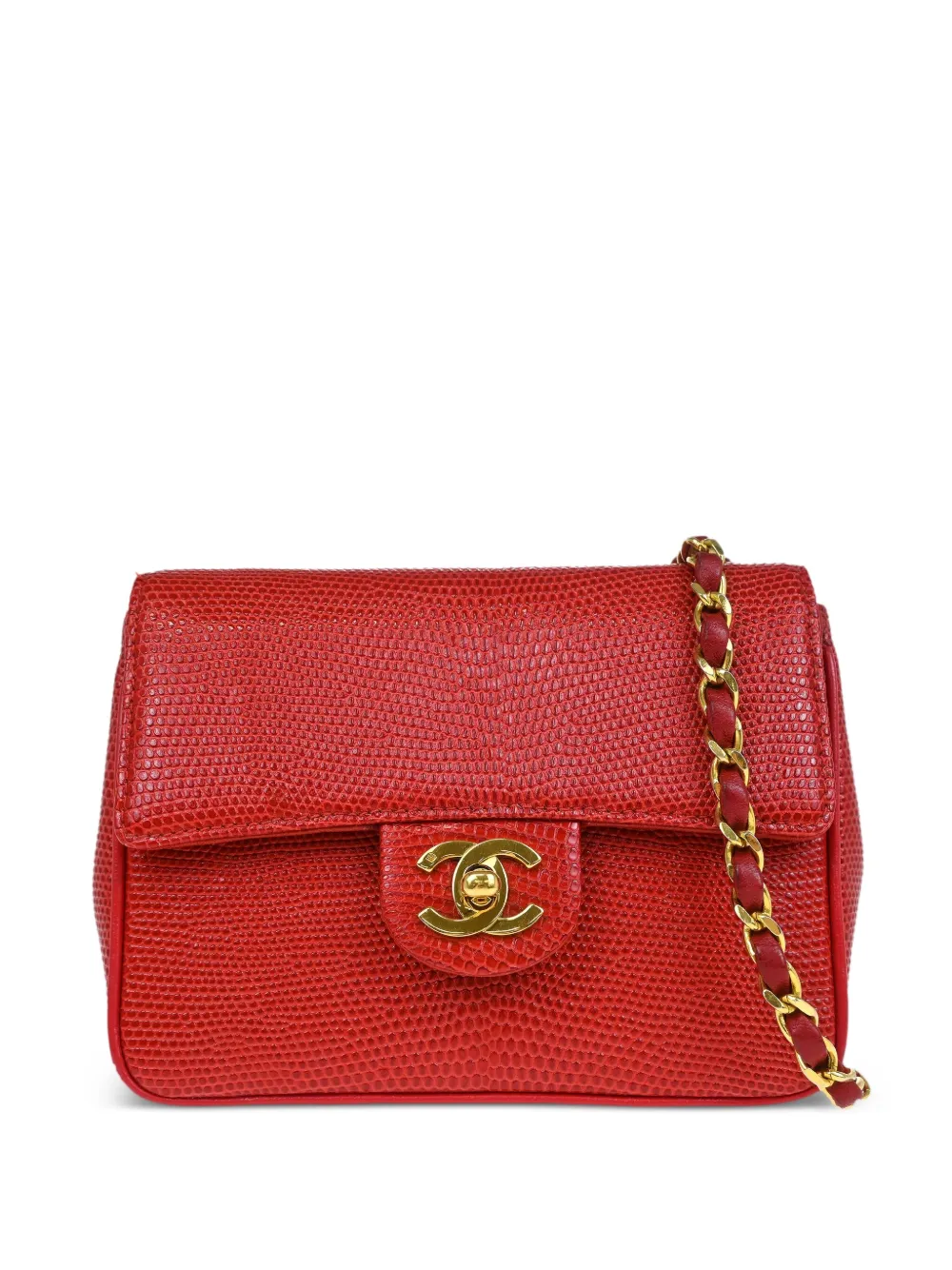 CHANEL Pre-Owned 1985-1990s スクエア フラップ バッグ ミニ - レッド CHANEL Pre-Owned 1985-1990s スクエア フラップ バッグ ミニ - レッド