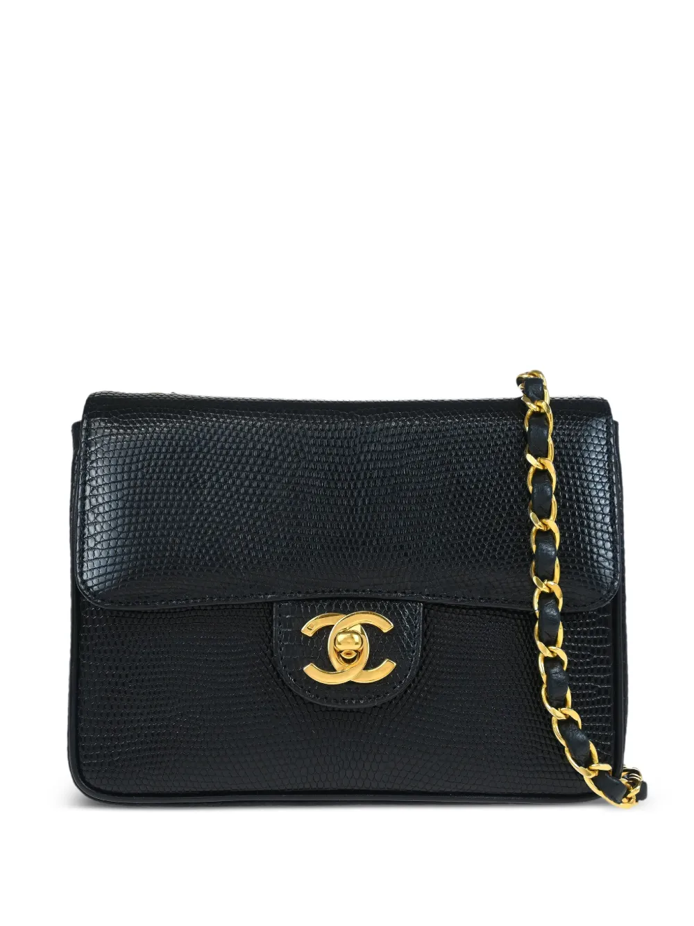 CHANEL Pre-Owned 1985-1990 スクエア フラップ ショルダーバッグ ミニ - ブラック CHANEL Pre-Owned 1985-1990 スクエア フラップ ショルダーバッグ ミニ - ブラック