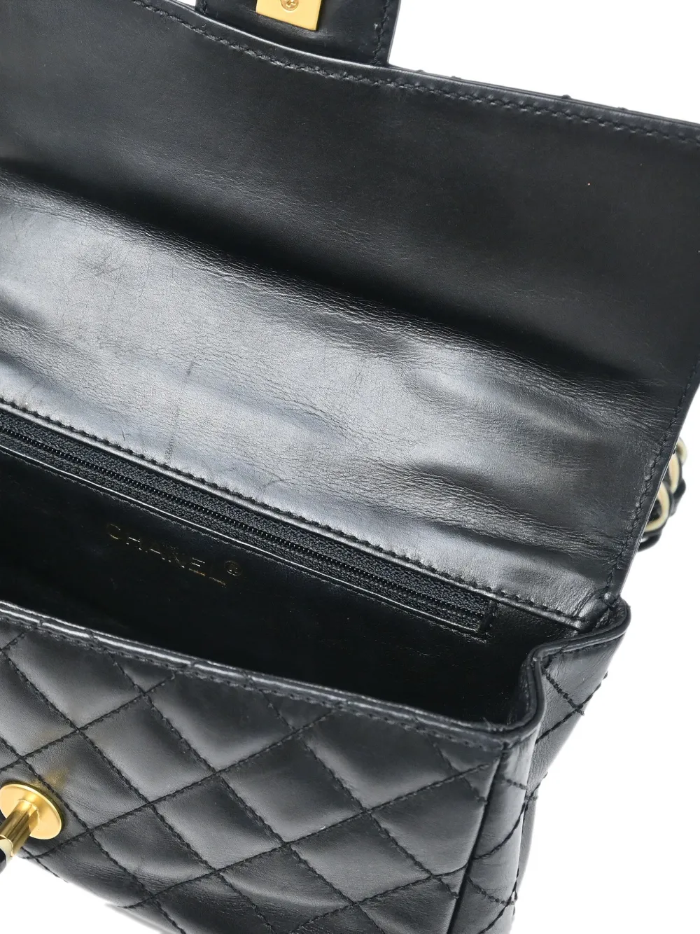 Pre-owned Chanel 2000 Quilted Flap Shoulder Bag In Black