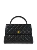 CHANEL Pre-Owned 1997 Lambskin Quilted Top Handle handbag - BLACK