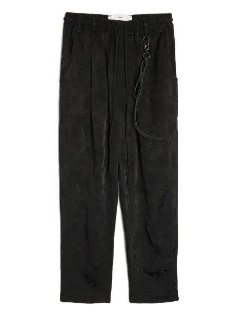 Song For The Mute Antique-floral pattern drawstring trousers