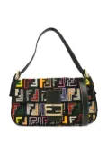 Fendi Pre-Owned 2010s Zucca Embroidered Baguette shulder bag - Black