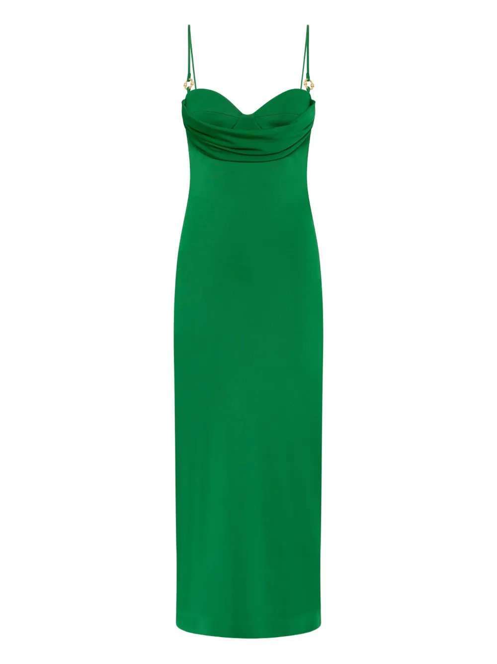 Rebecca Vallance Erin midi-jurk met gedrapeerd detail Groen