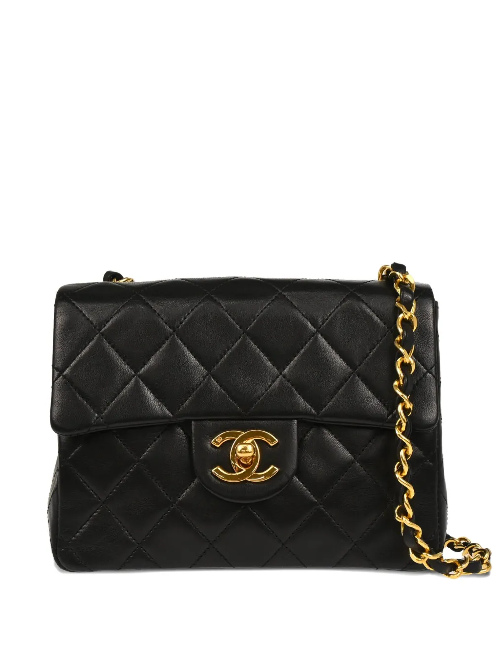 CHANEL Pre-Owned 1990s クラシック フラップ ショルダーバッグ ミニ - ブラック CHANEL Pre-Owned 1990s クラシック フラップ ショルダーバッグ ミニ - ブラック