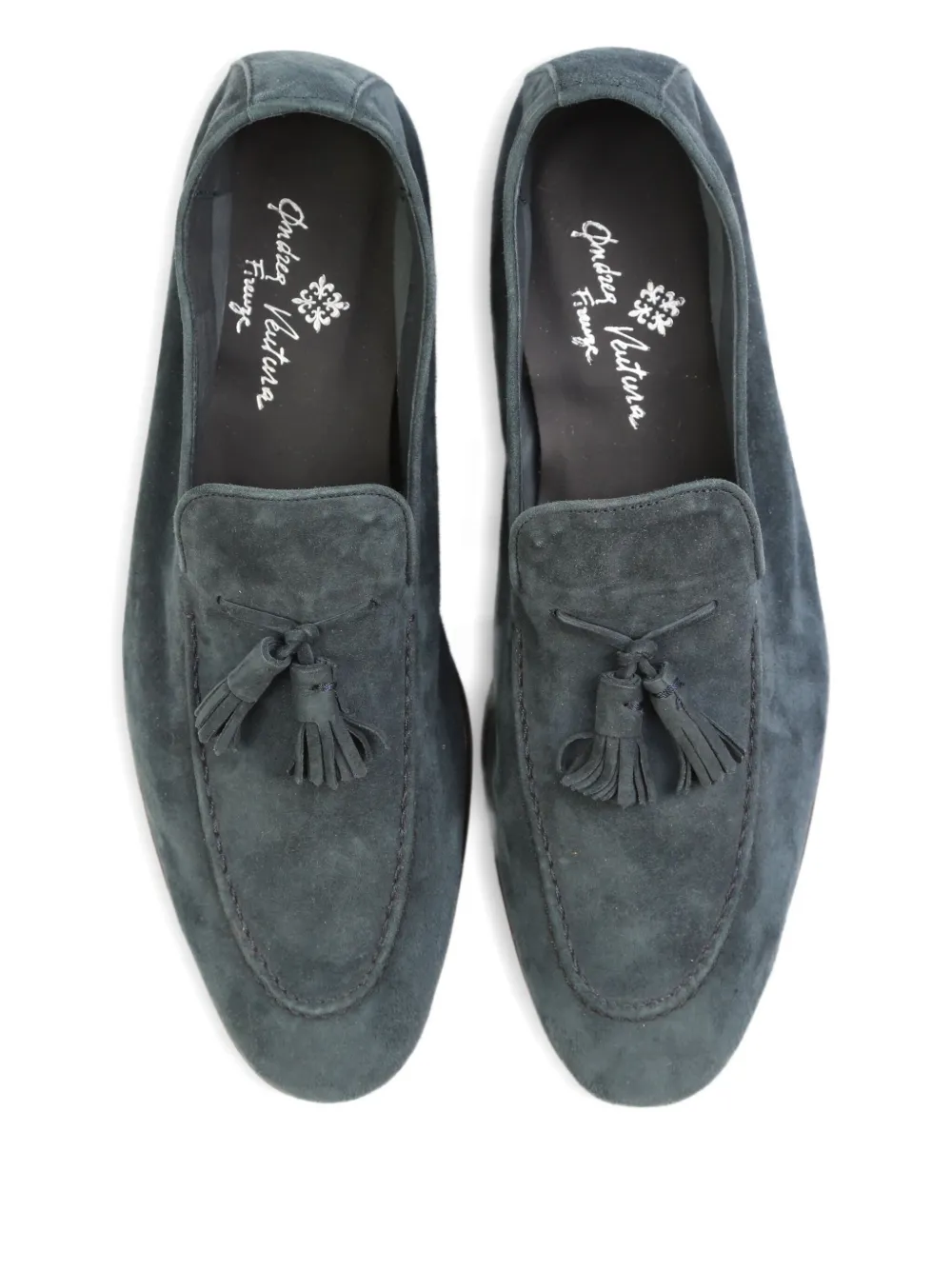 Andrea Ventura tassel suede loafers Grey
