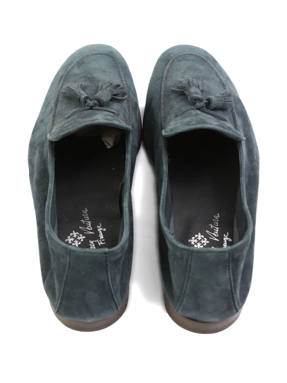 Andrea Ventura tassel suede loafers Grey