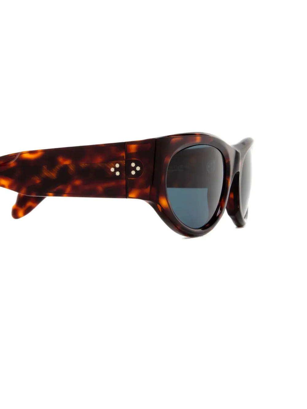 Cutler & Gross Zonnebril met schildpadschild design en ovalen montuur Bruin