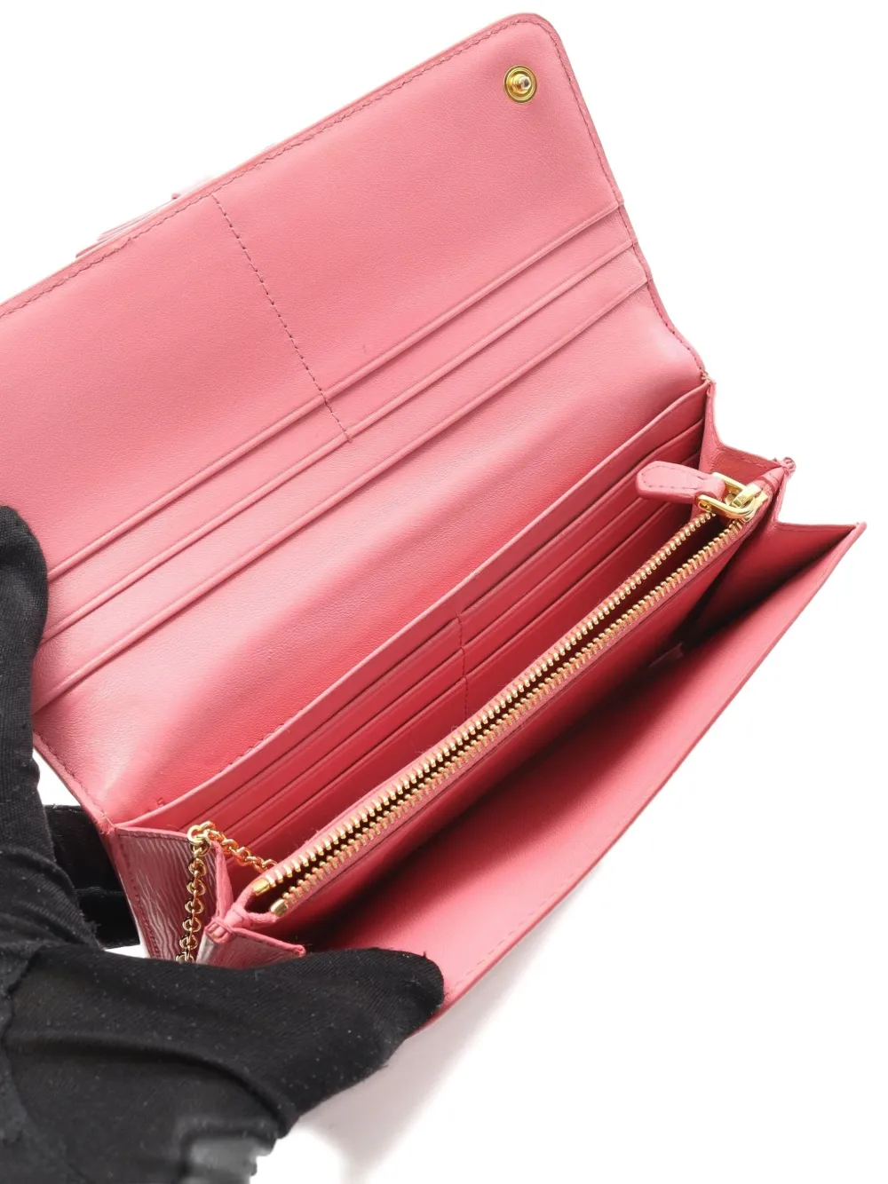 Pre-owned Prada 2000 Move Wallet In Pink