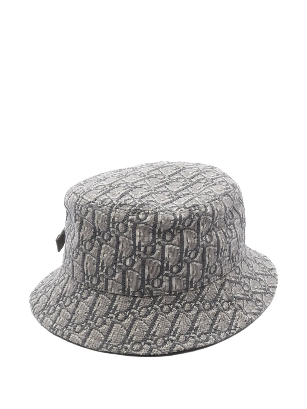 Pre-owned Dior 20s Oblique Bucket Hat In Gray