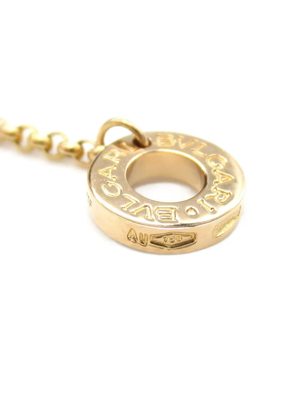 Pre-owned Bvlgari 2010s 18k Rose Gold Mother Of Pearl Necklace In White