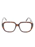 Christian Dior Pre-Owned 2000s rectangle-frame glasses - Brown