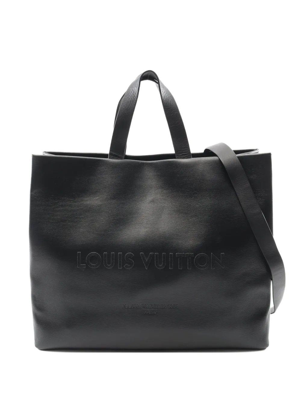 Louis Vuitton Pre-Owned 2021 レザー MM トート ハンドバッグ - ブラック Louis Vuitton Pre-Owned 2021 レザー MM トート ハンドバッグ - ブラック