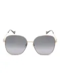 Gucci Pre-Owned 2010s square-frame sunglasses - Gold