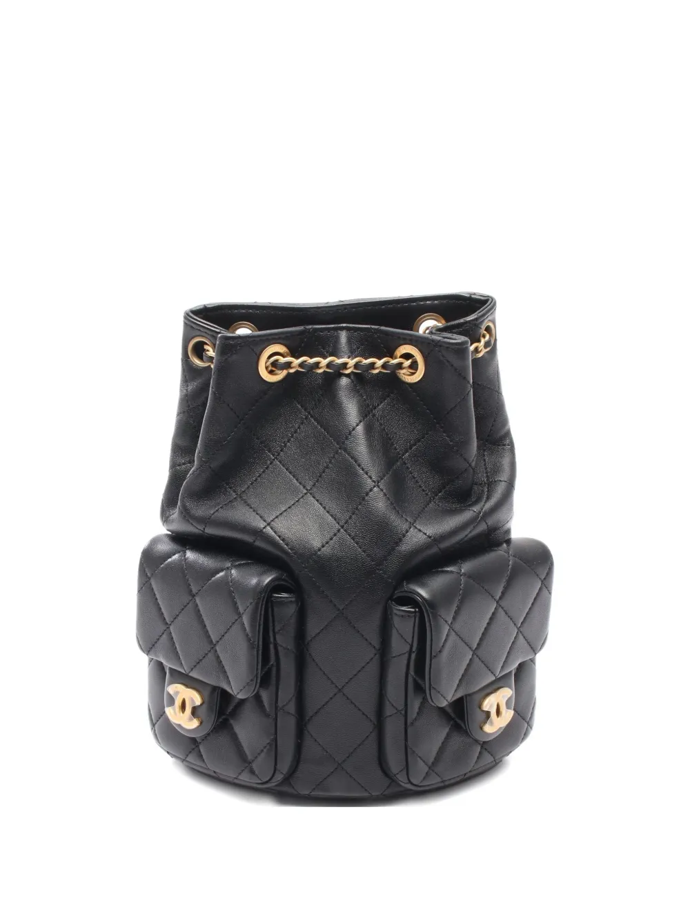 CHANEL Pre-Owned 2021 マテラッセ バックパック - ブラック CHANEL Pre-Owned 2021 マテラッセ バックパック - ブラック