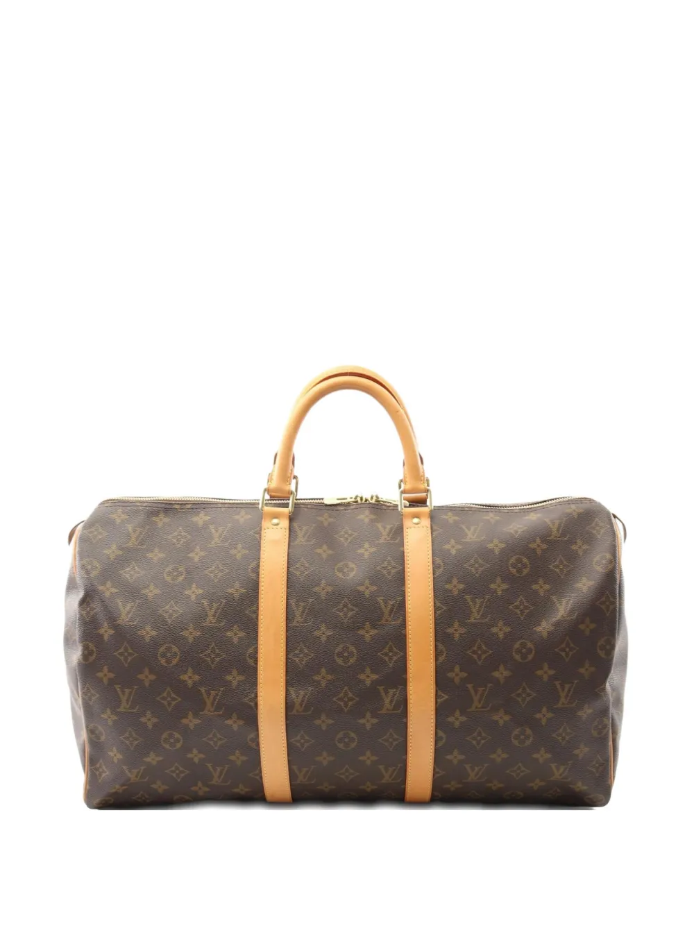 Pre-owned Louis Vuitton 2011 Keepall 50 Monogram Pattern Boston Bag In Brown
