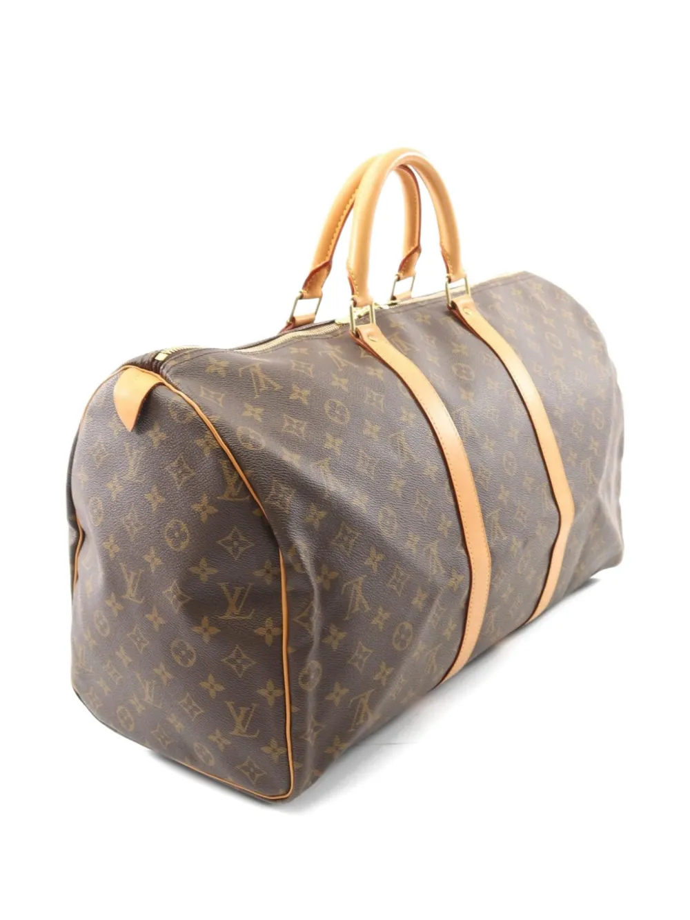 Pre-owned Louis Vuitton 2011 Keepall 50 Monogram Pattern Boston Bag In Brown