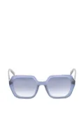 Christian Dior Pre-Owned 20s geometric-frame sunglasses - Blue
