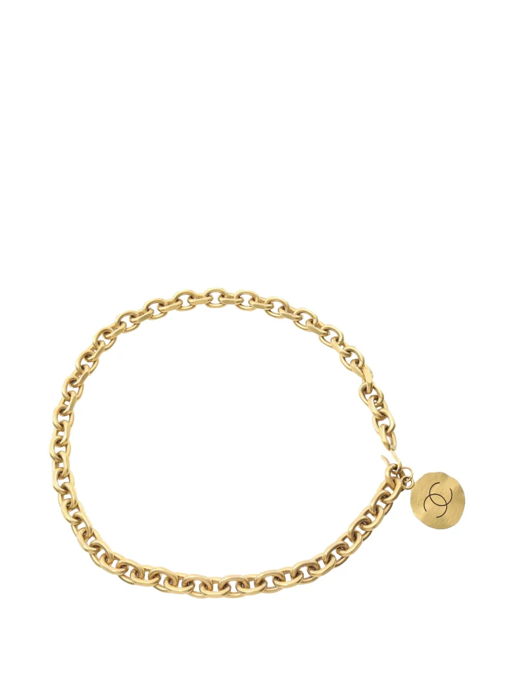 Pre-owned Chanel 1986-1988 Coco Mark Chain Belt In Gold