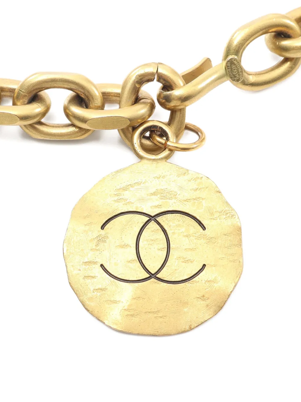 Pre-owned Chanel 1986-1988 Coco Mark Chain Belt In Gold