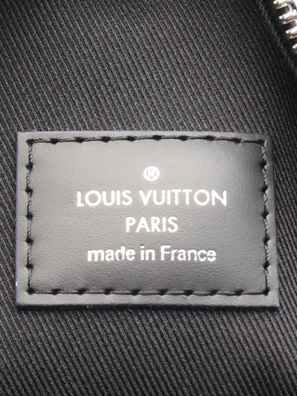Pre-owned Louis Vuitton 2019 Josh Graphite Map Damier-leather Backpack In Black