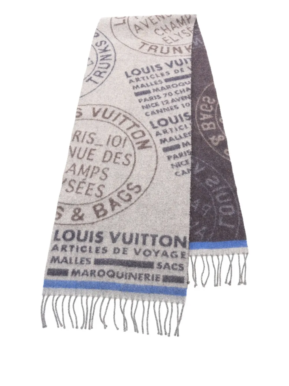 Pre-owned Louis Vuitton 2016 Wool Scarf In Gray