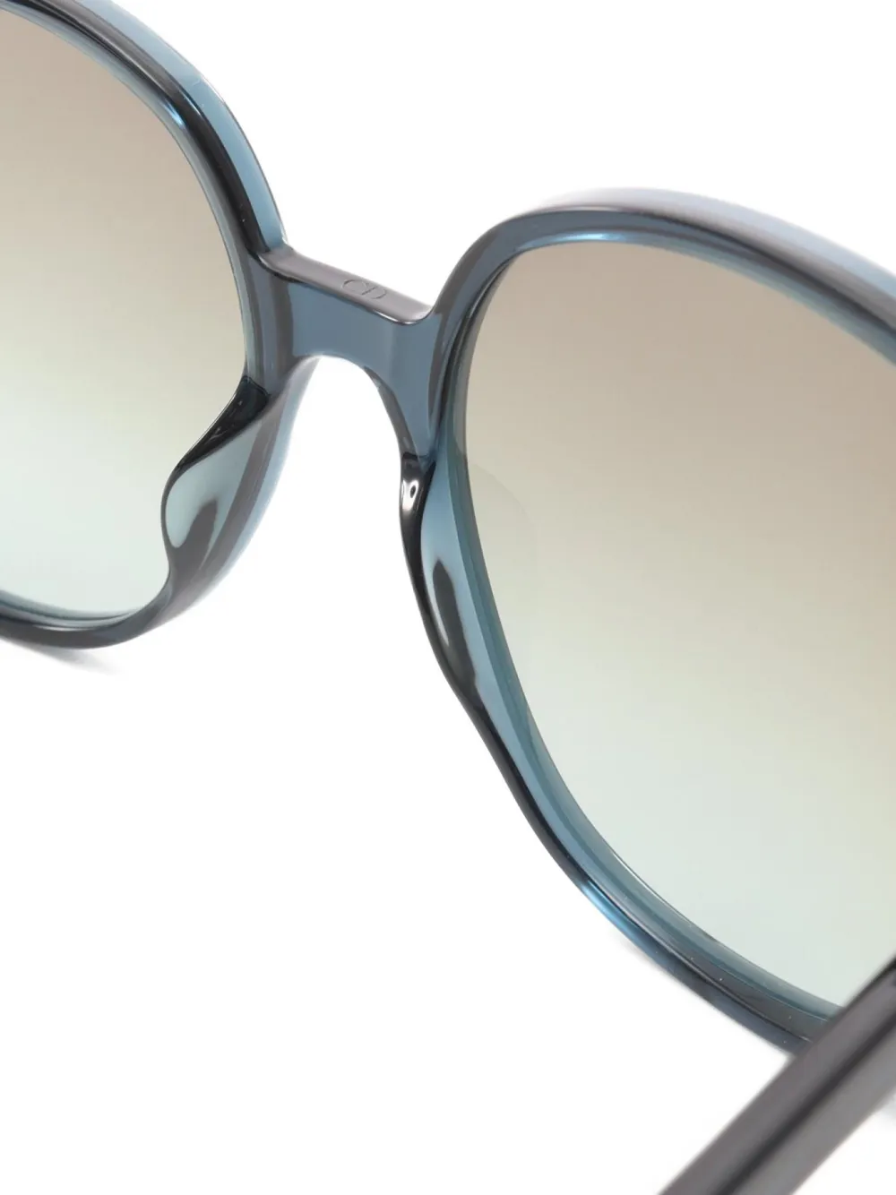Pre-owned Dior 2020s Oversize-frame Sunglasses In Blue