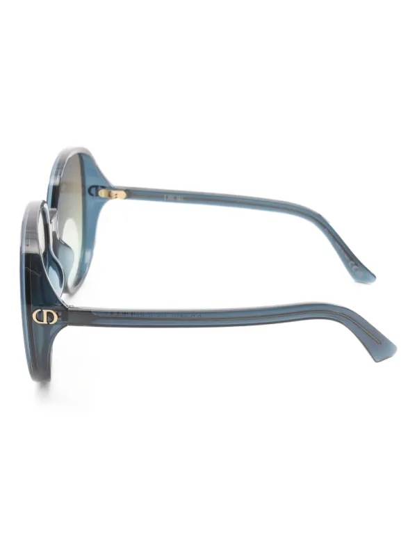 Christian Dior Pre-Owned 2020s オーバーサイズ サングラス | ブルー  
