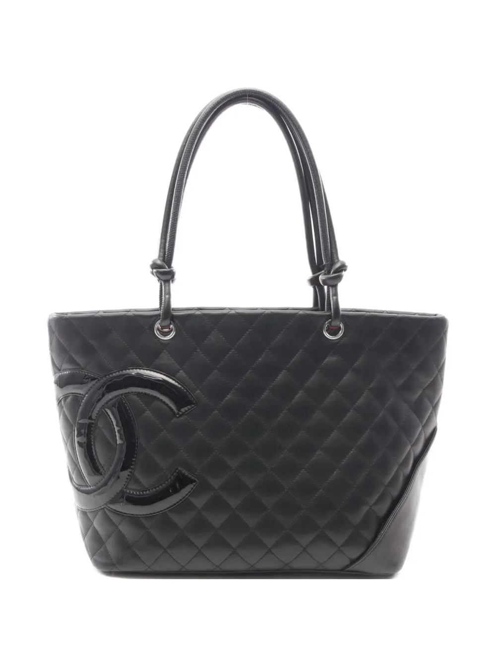 CHANEL Pre-Owned 2006-2008 Cambon quilted leather tote bag | Black | Image 1