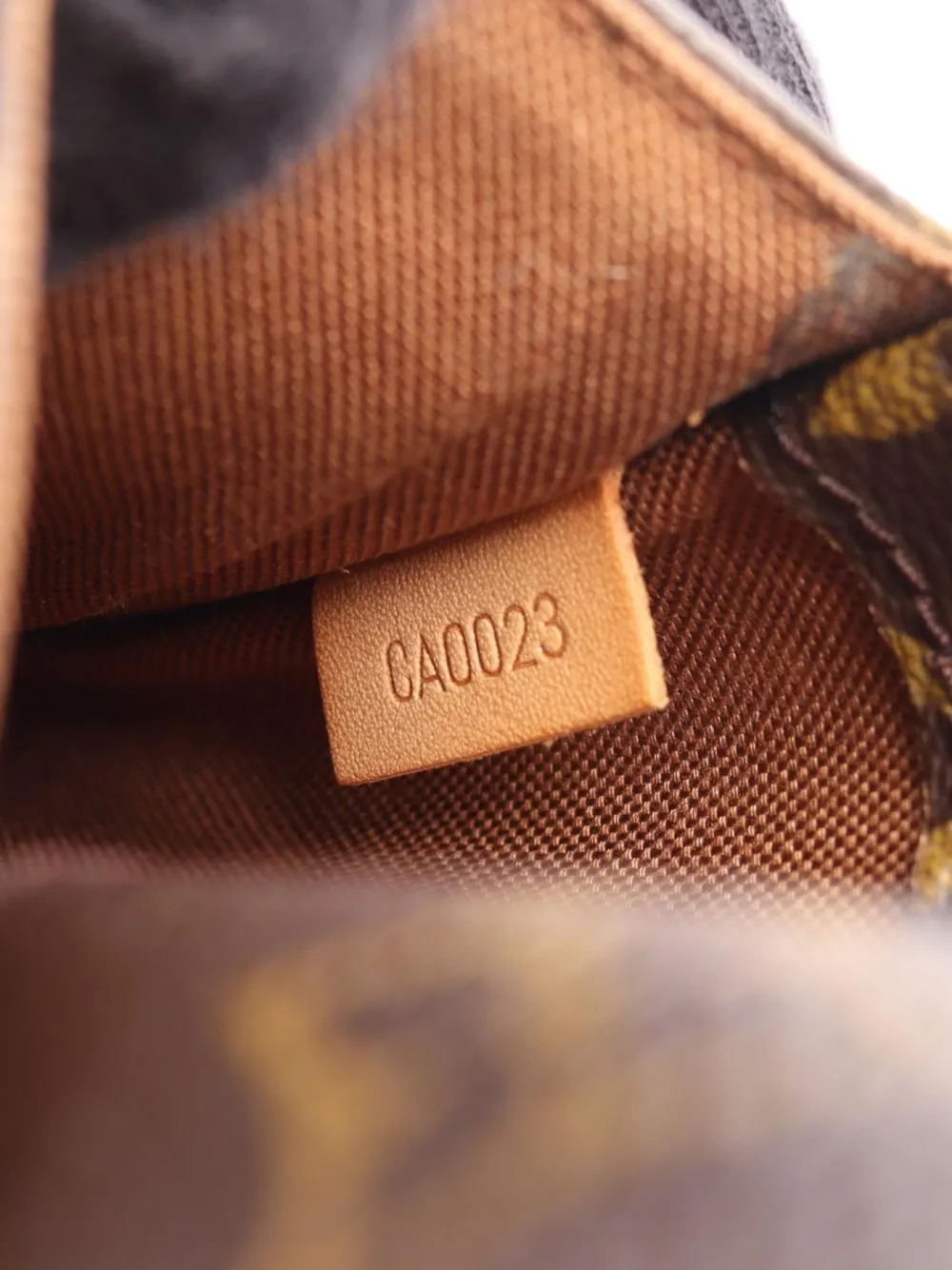 Pre-owned Louis Vuitton 2003 Ganju Monogram Pochette Body Bag In Brown