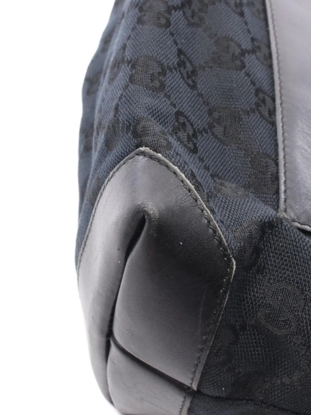 Pre-owned Gucci 2000 Gg Canvas Tote Bag In Black