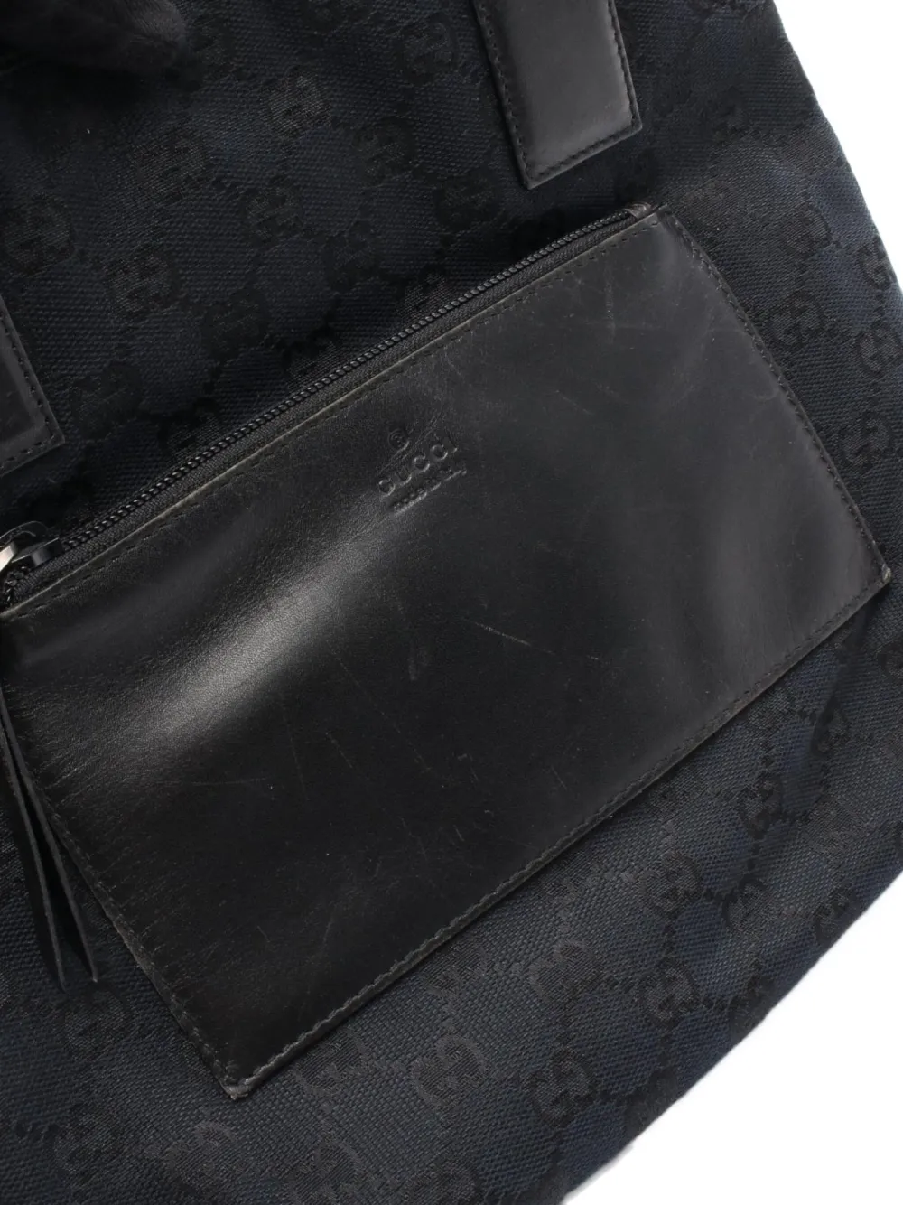 Pre-owned Gucci 2000 Gg Canvas Tote Bag In Black
