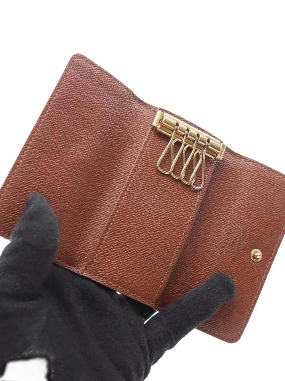 Pre-owned Louis Vuitton 2013 Multicle 4 Wallet In Brown