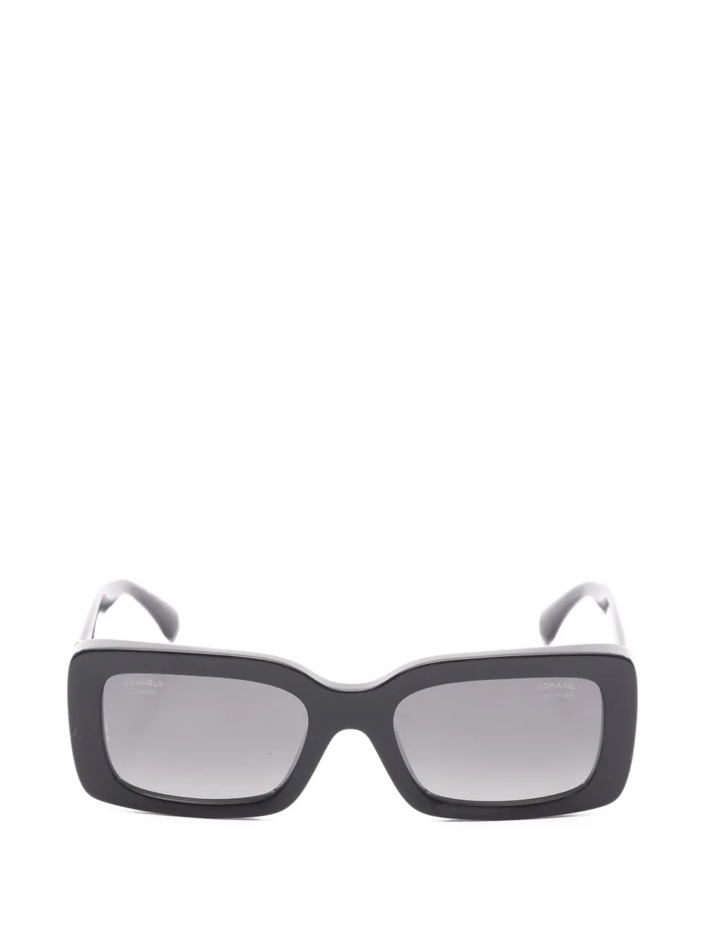 Pre-owned Chanel 1986-1988 Coco Mark Sunglasses In Black