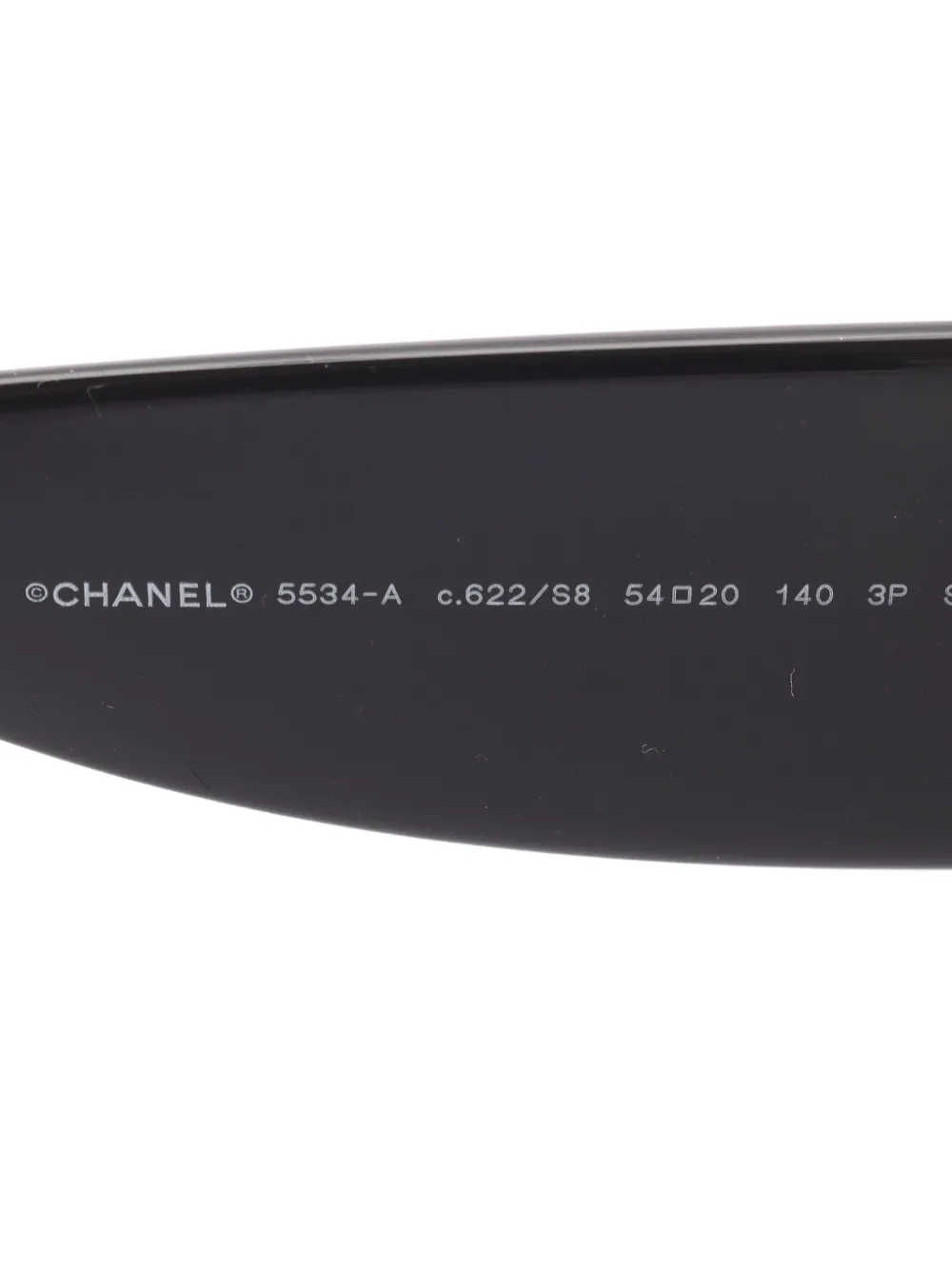Pre-owned Chanel 1986-1988 Coco Mark Sunglasses In Black