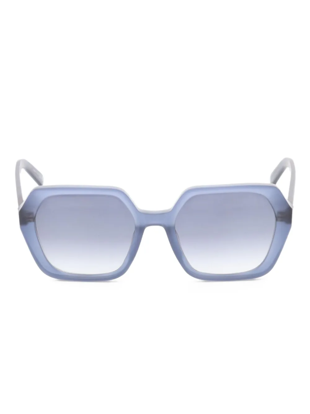 Christian Dior Pre-Owned 2020s ジオメトリックフレーム サングラス - ブルー Christian Dior Pre-Owned 2020s ジオメトリックフレーム サングラス - ブルー