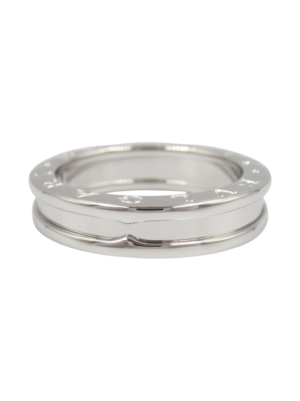 Bvlgari Pre-Owned 2010s 18K white gold B.zero1 ring - シルバートーン Bvlgari Pre-Owned 2010s 18K white gold B.zero1 ring - シルバートーン