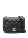 CHANEL Pre-Owned 2021 matelasse-quilting chain-strap cross body bag - Black