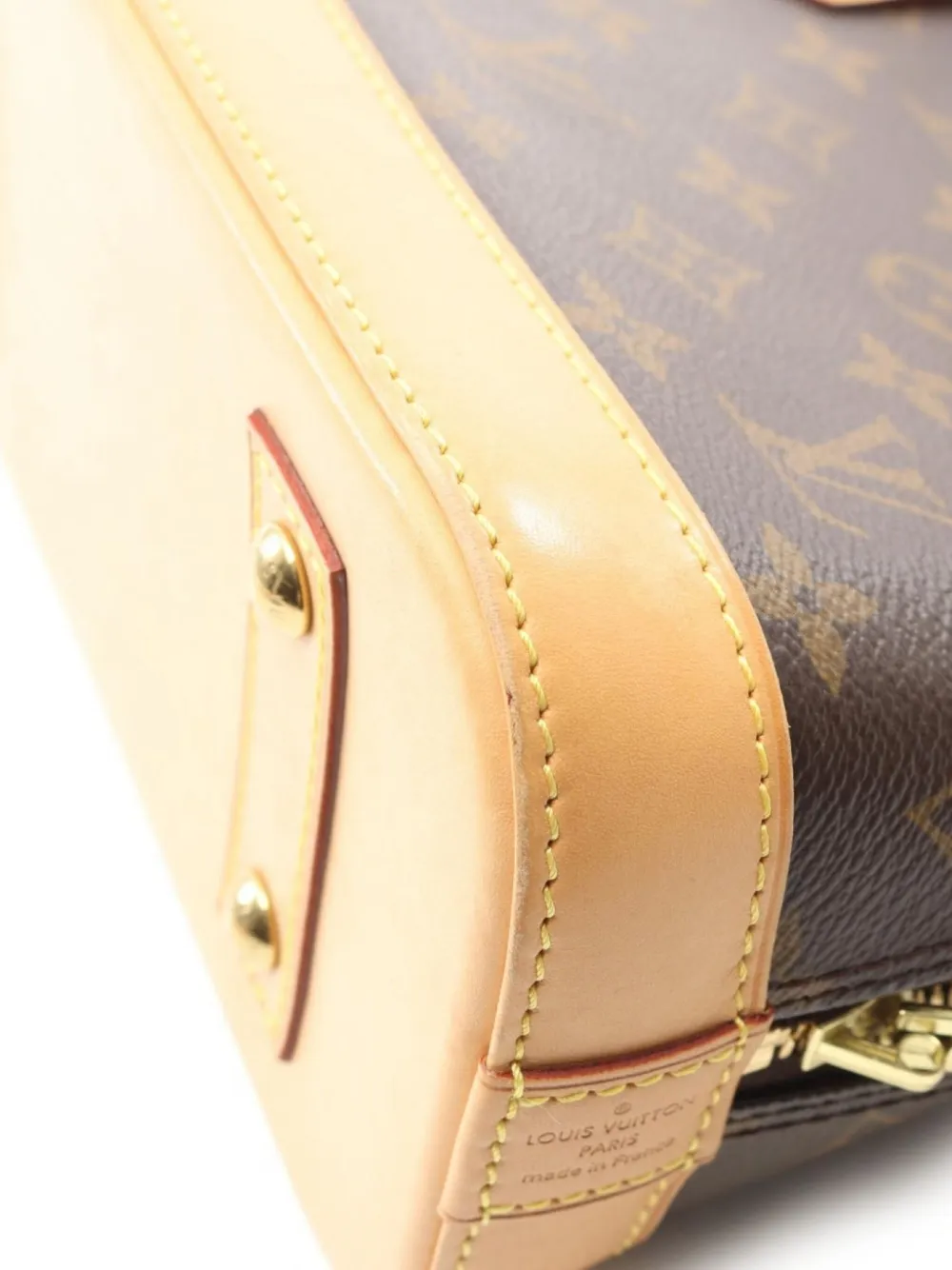 Pre-owned Louis Vuitton 2013 Alma Bb Tote Bag In Brown