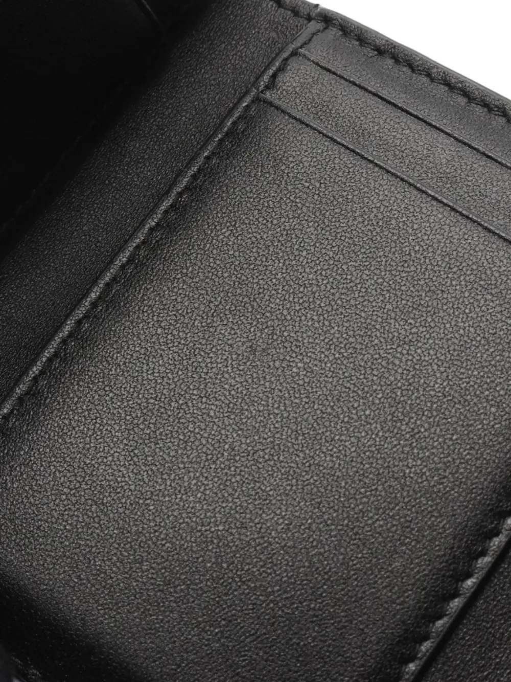 Pre-owned Dior 2000s Mintaigne Lotus Tri-fold Wallet In Black