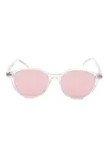 Christian Dior Pre-Owned 20s butterfly-frame sunglasses - White