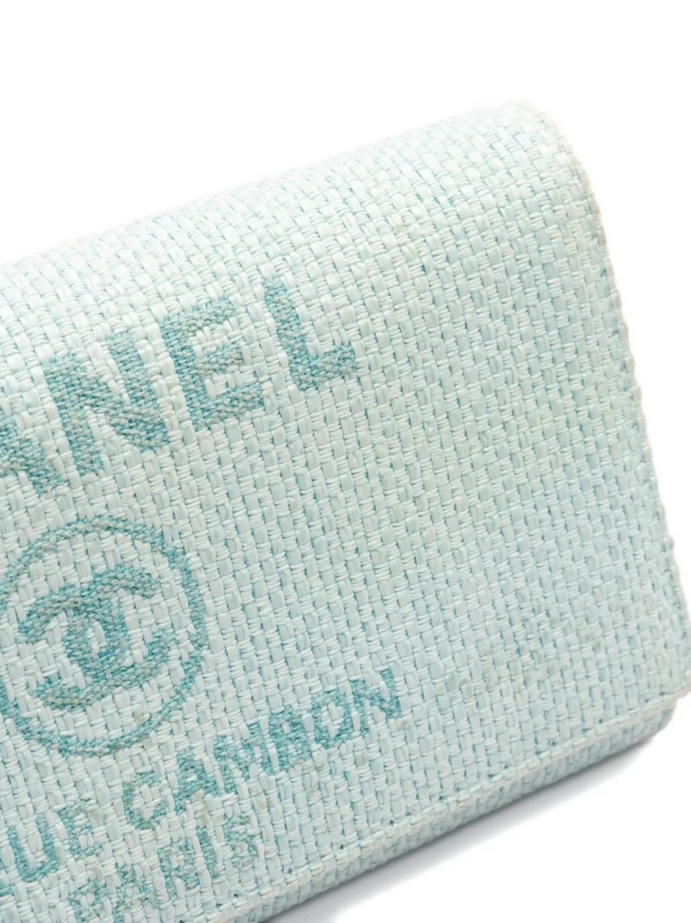 Pre-owned Chanel 2016-2017 Deauville Bi-fold Wallet In Blue