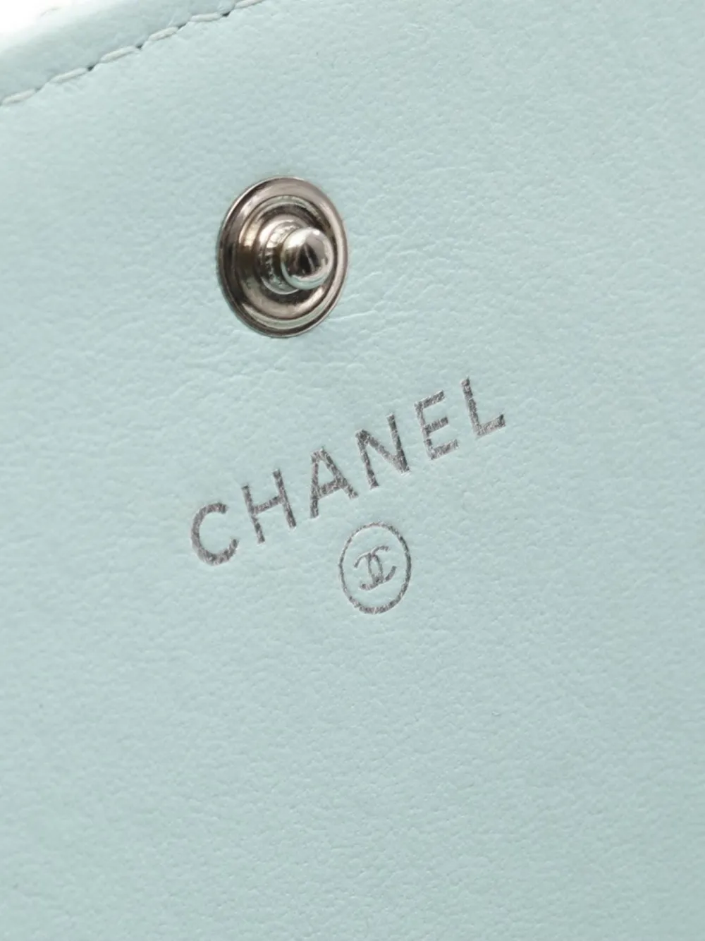 Pre-owned Chanel 2016-2017 Deauville Bi-fold Wallet In Blue