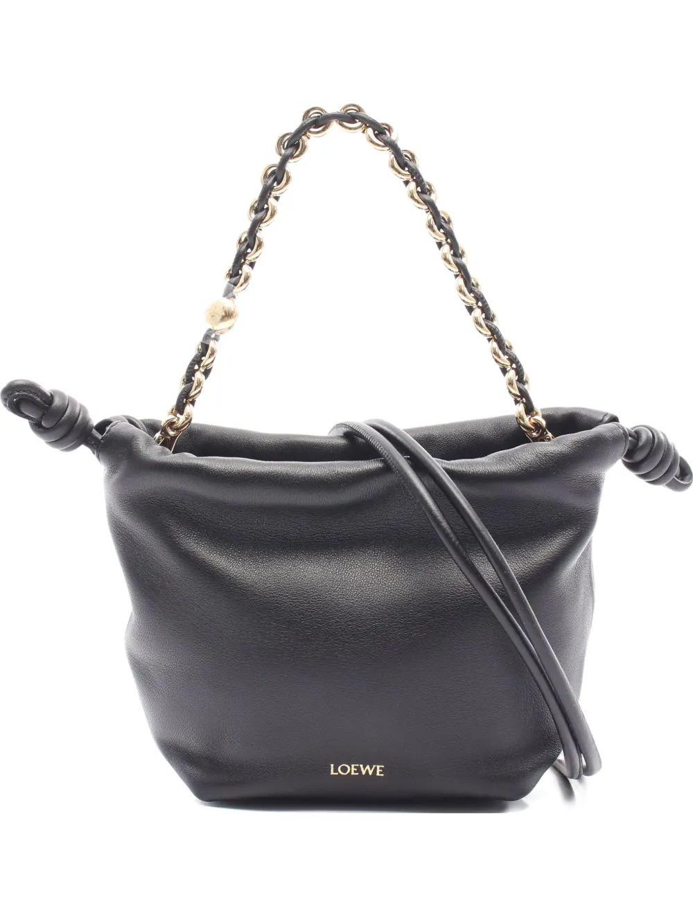 Pre-owned Loewe 2020s Flamenco Perth Handbag In Black