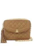 CHANEL Pre-Owned 1991-1994 matelassé tassel-detail shoulder bag - Brown