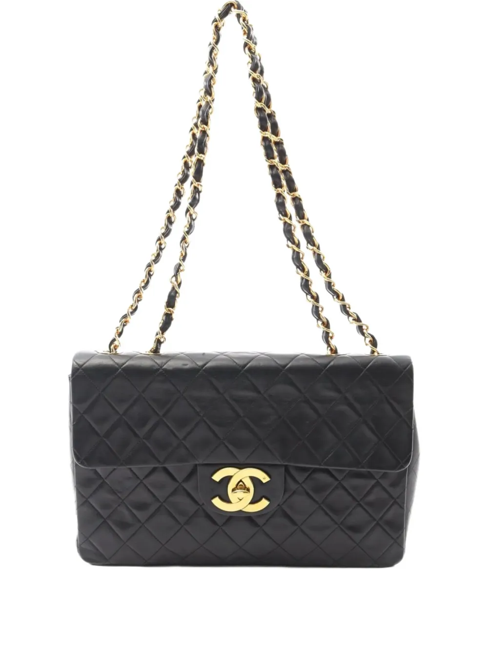CHANEL Pre-Owned 1991 デカ マトラッセ ショルダーバッグ - ブラック CHANEL Pre-Owned 1991 デカ マトラッセ ショルダーバッグ - ブラック